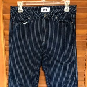 Paige Hoxton Ultra Skinny Pinstripe Denim. Size 30